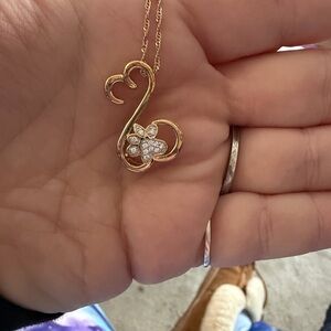 New Jane Seymour Open Hearts Gold Heart Pendant Necklace with paw print